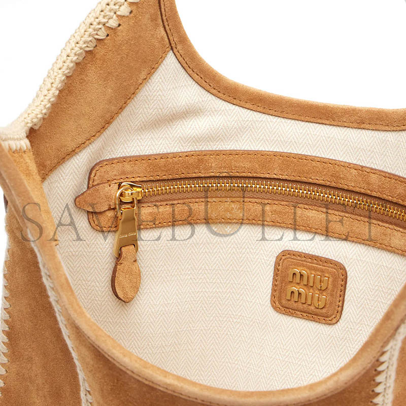 MIU MIU IVY MEDIUM SUEDE TOTE BAG  (40*35cm)